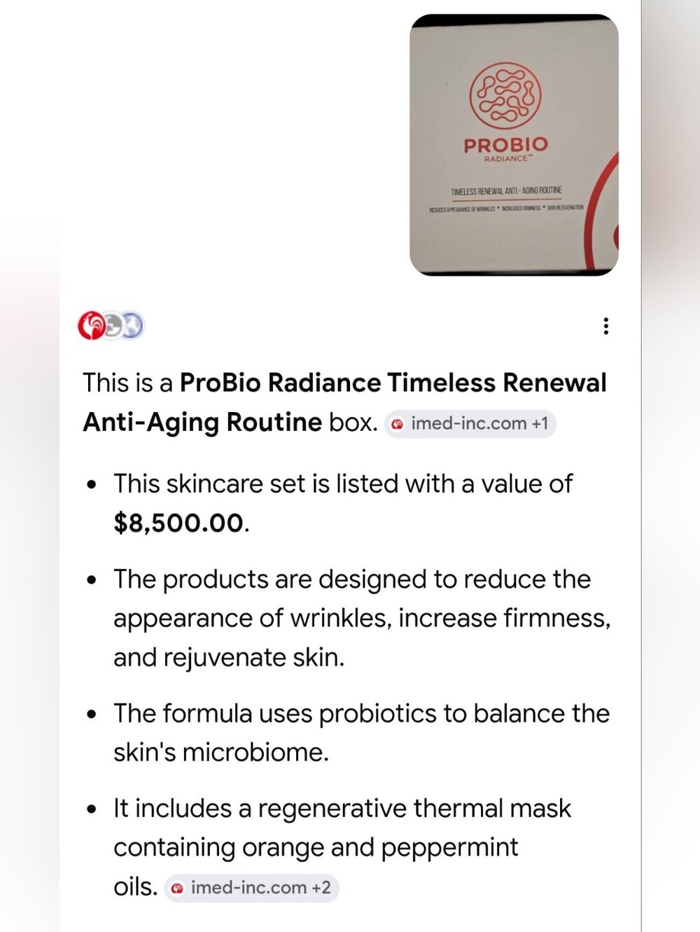 PROBIO RADIANCE TIMELESS RENEWAL ANTI-AGING ROUTINE NIB - Picture 8 of 11